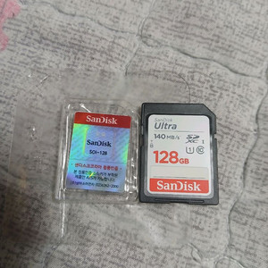 샌디스크 울트라 128GB SD카드 정품인증 이미지