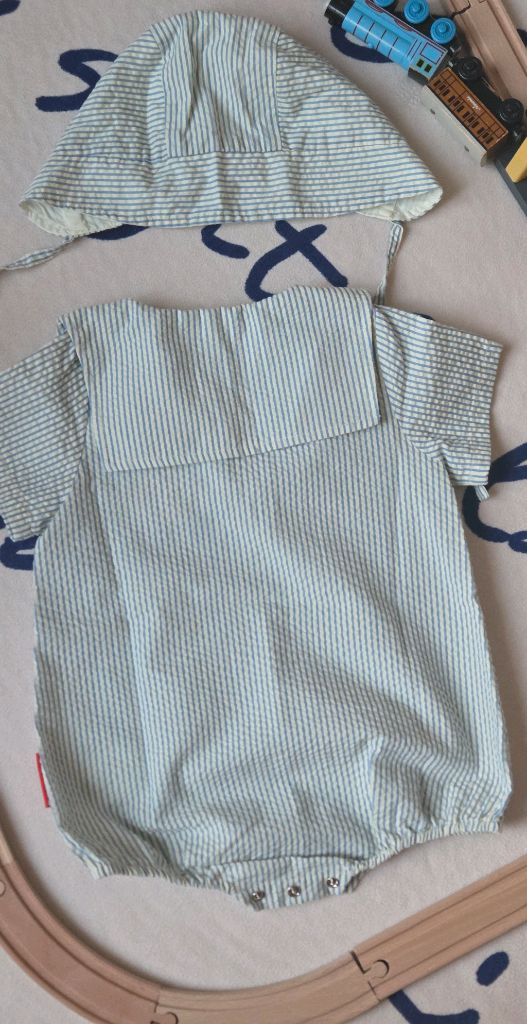 베베드피노 로즈라팡 바디수트 90 + 모자M 세트 (착샷O) 이미지