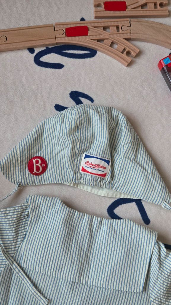 베베드피노 로즈라팡 바디수트 90 + 모자M 세트 (착샷O) 이미지