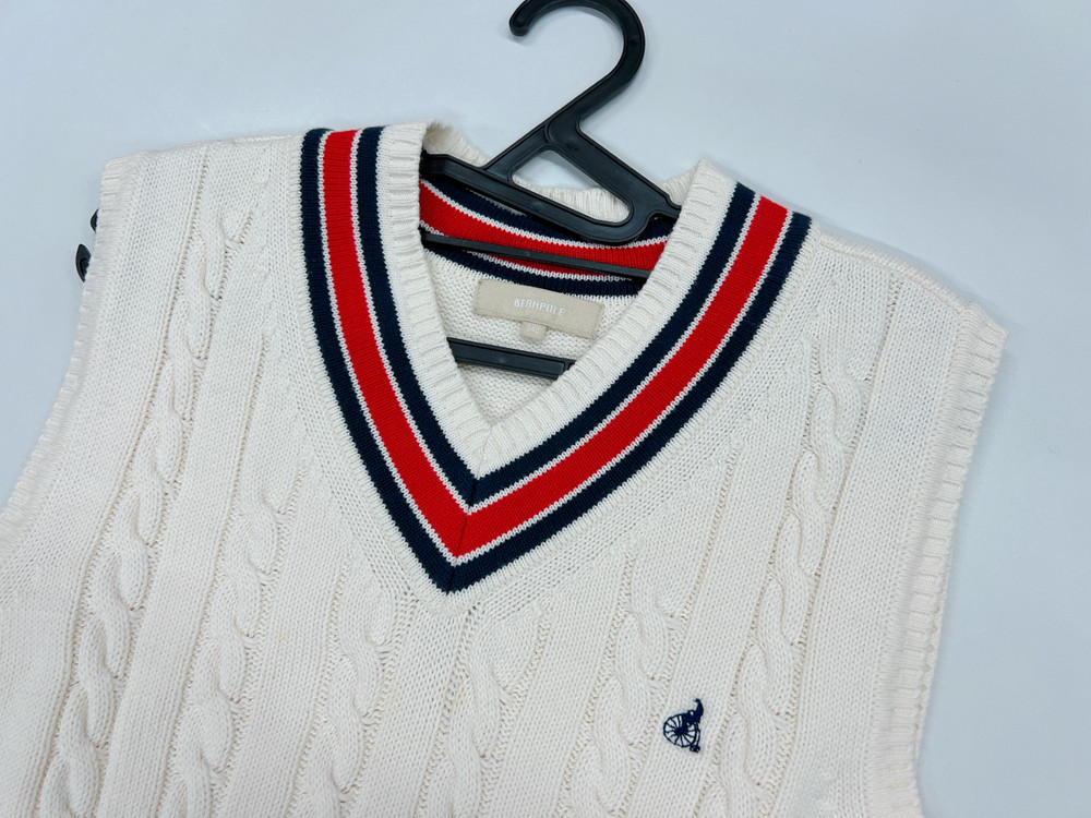 빈폴 140 케이블 니트 조끼 키즈 140 남아 140--1