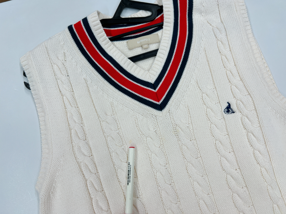 빈폴 140 케이블 니트 조끼 키즈 140 남아 140--3