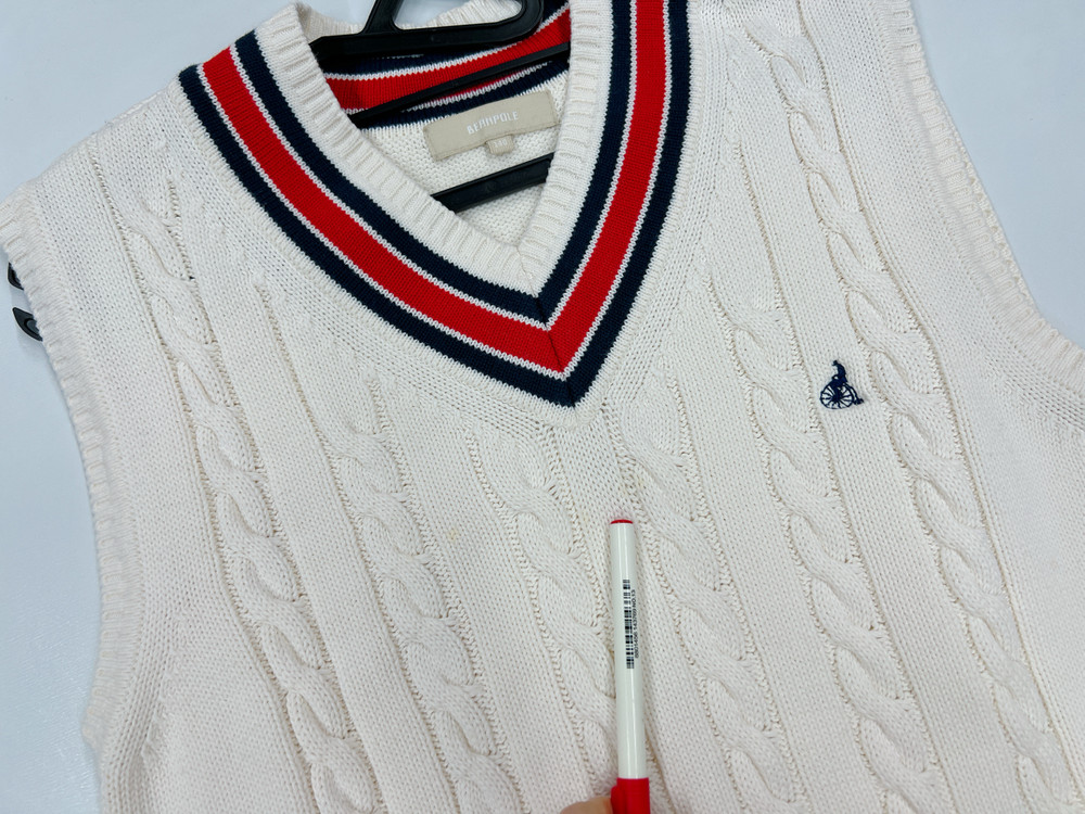 빈폴 140 케이블 니트 조끼 키즈 140 남아 140--4