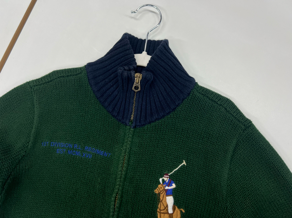 폴로 12-14 니트 집업 키즈 160 남아 160--1