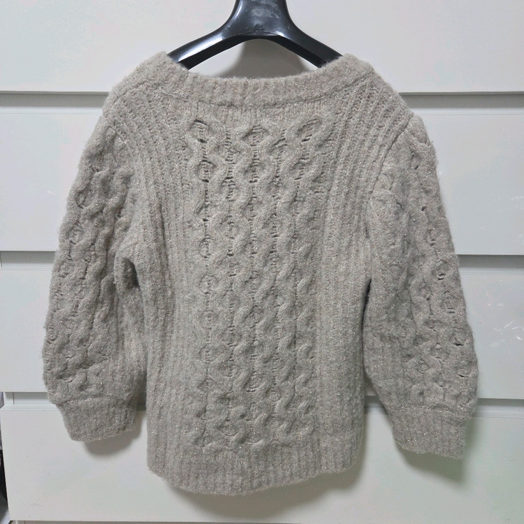 랑방 알파카 블렌드 글리터링 탑 오트밀 타임 마인 더캐시미어 시스템 오브제 sjsj--4