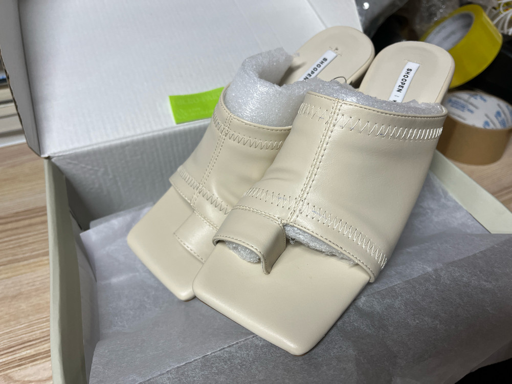 슈펜 아이보리 뮬 슬리퍼230--4