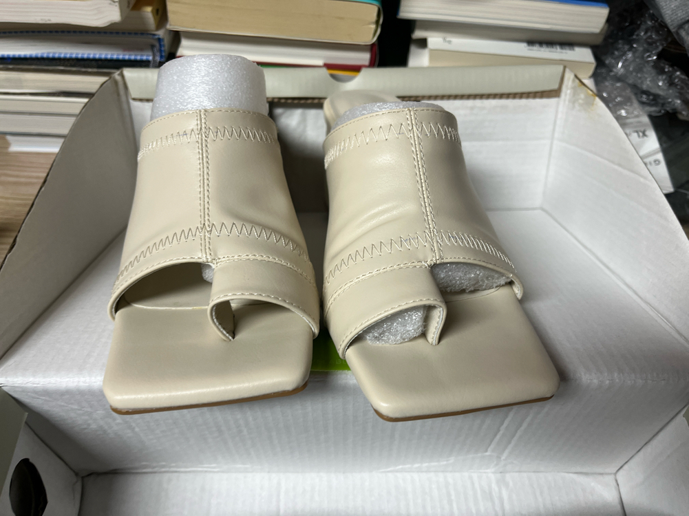 슈펜 아이보리 뮬 슬리퍼230--5