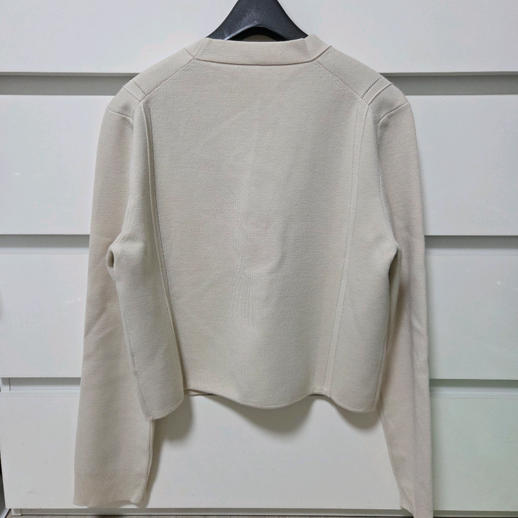 더캐시미어 울 블렌드 크롭 니트 가디건 크림 66 랑방 타임 마인 시스템 오브제 sjsj--6