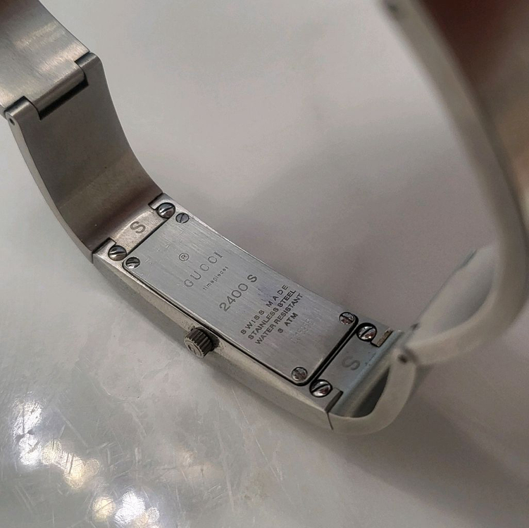 구찌 은장 2400s 여성 스틸 뱅글 시계 손목시계 여자 팔찌 이미지