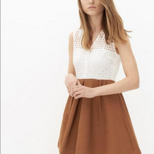 Sandro산드로 펀칭 레이스 A라인 원피스 이미지