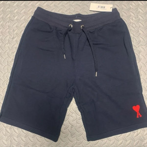 AMI 아미 스몰 하트로고 반바지 네이비 S 새상품