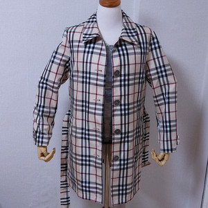 버버리 노바체크 코트 블루라벨