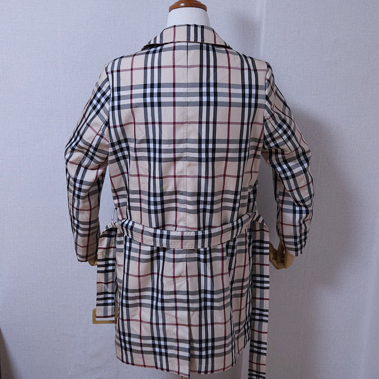 버버리 노바체크 코트 블루라벨--1