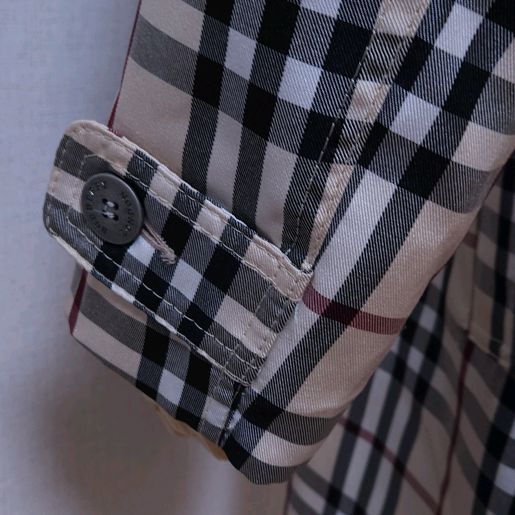 버버리 노바체크 코트 블루라벨--2