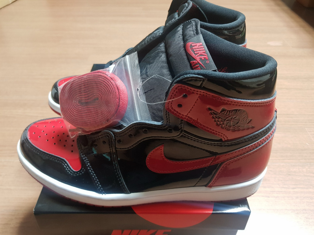 나이키 조던 1 하이 페이턴트 브레드 260 판매--1