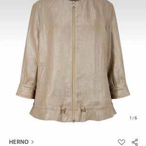 에르노 글로시 린넨 드로스트링 자켓 40사이즈 새 제품