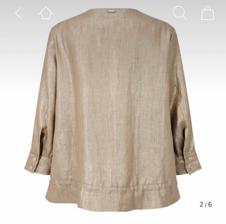 에르노 글로시 린넨 드로스트링 자켓 40사이즈 새 제품--1