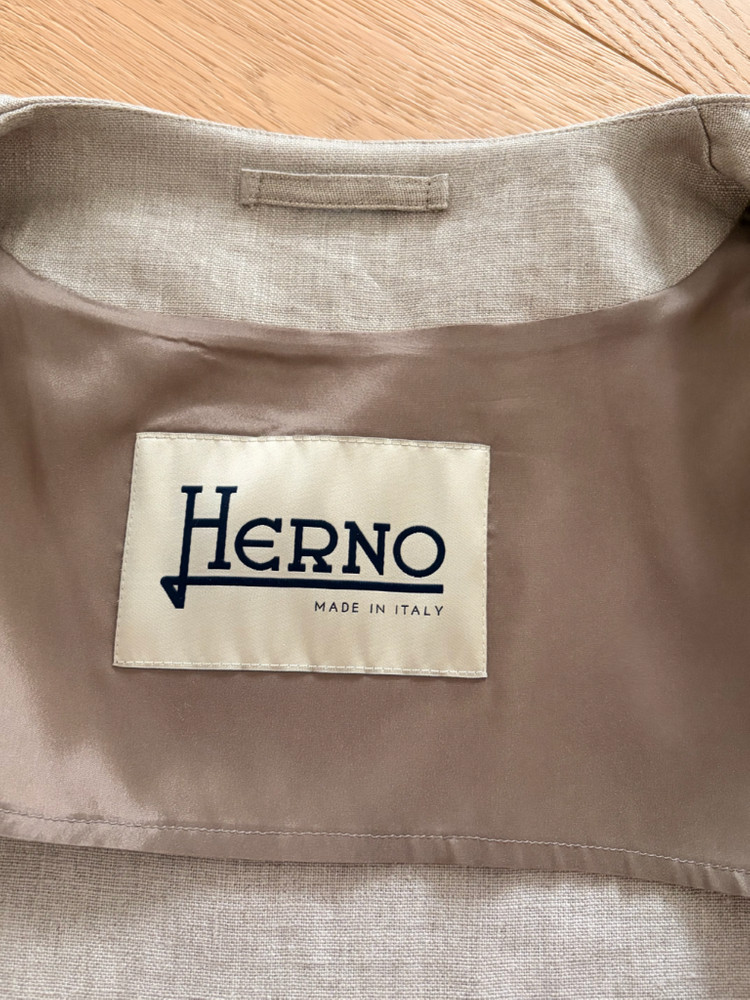 에르노 글로시 린넨 드로스트링 자켓 40사이즈 새 제품--5