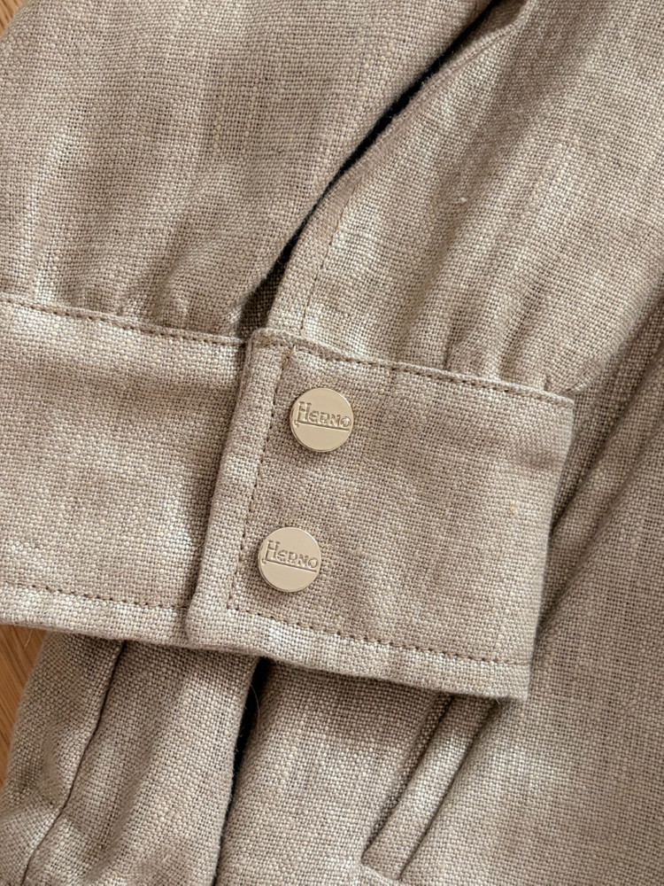 에르노 글로시 린넨 드로스트링 자켓 40사이즈 새 제품--7