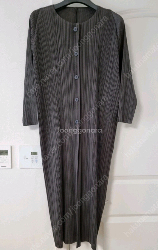 이세이미야케 플리츠플리즈 먼슬리 롱코트 롱가디건겸 자켓 2사이즈 차콜 새상품--1