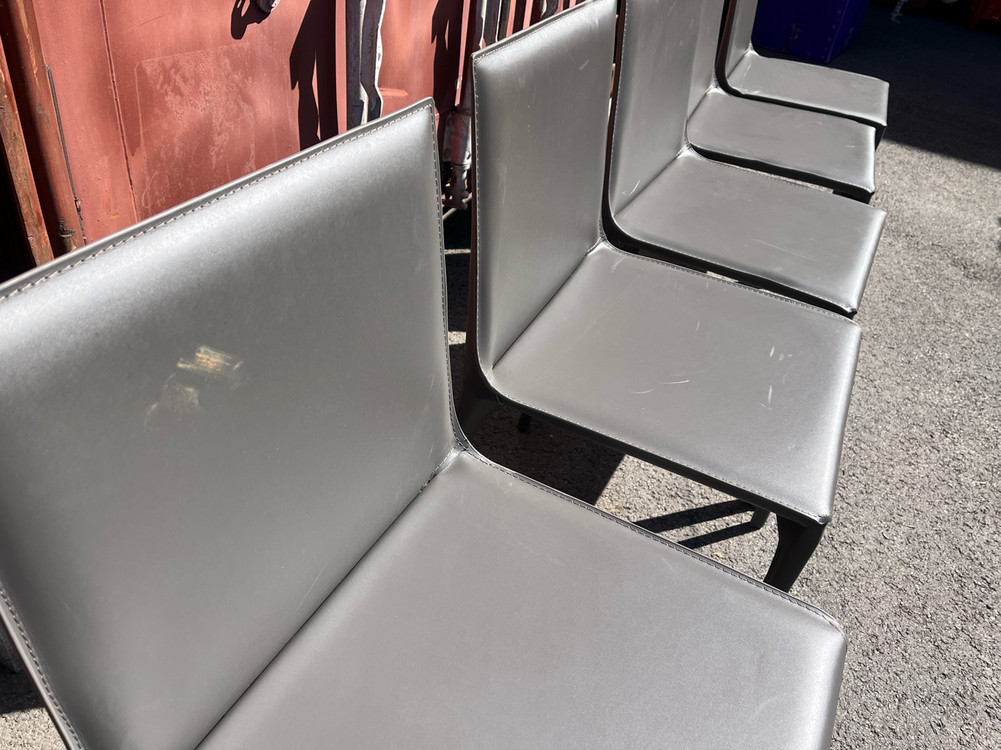 회색의자 6개 일괄--2