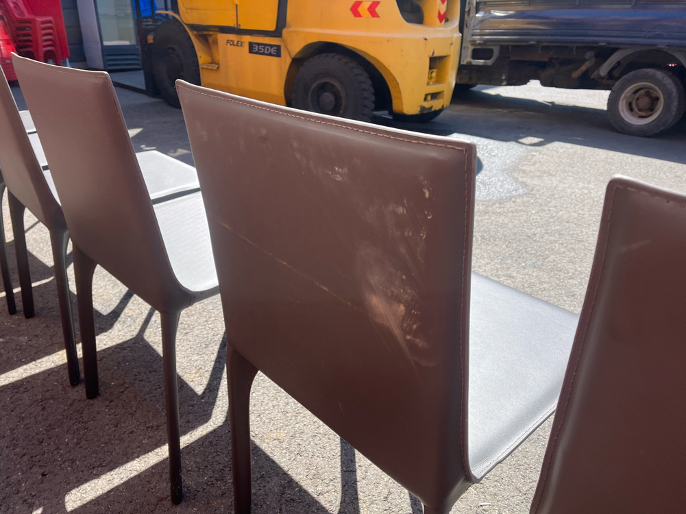 회색의자 6개 일괄--3