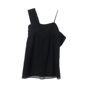 (새상품)버뮬라 블랙 텐셀 언발 오프숄더 미니 원피스 드레스 S