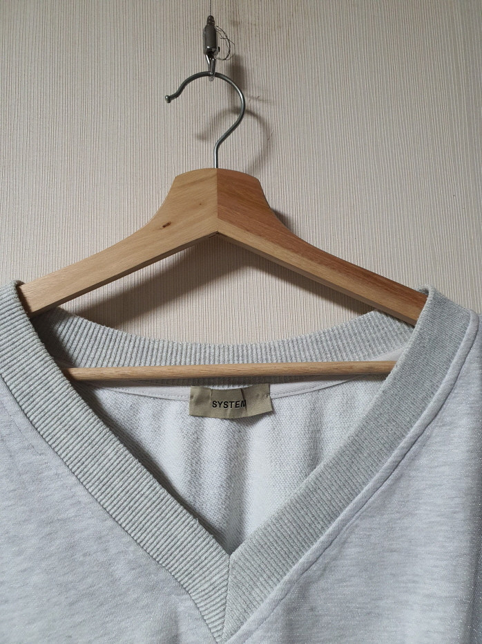 시스템 system 튤 디테일 크롭 티셔츠 프리사이즈 정품--2