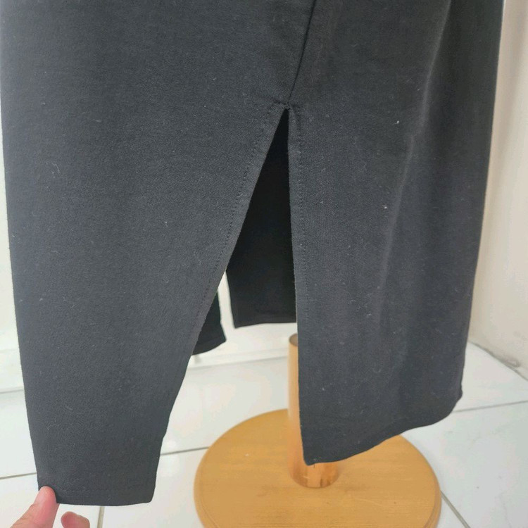 루즈핏 레터링 브이넥 맨투맨 롱원피스ㅡ무배--9