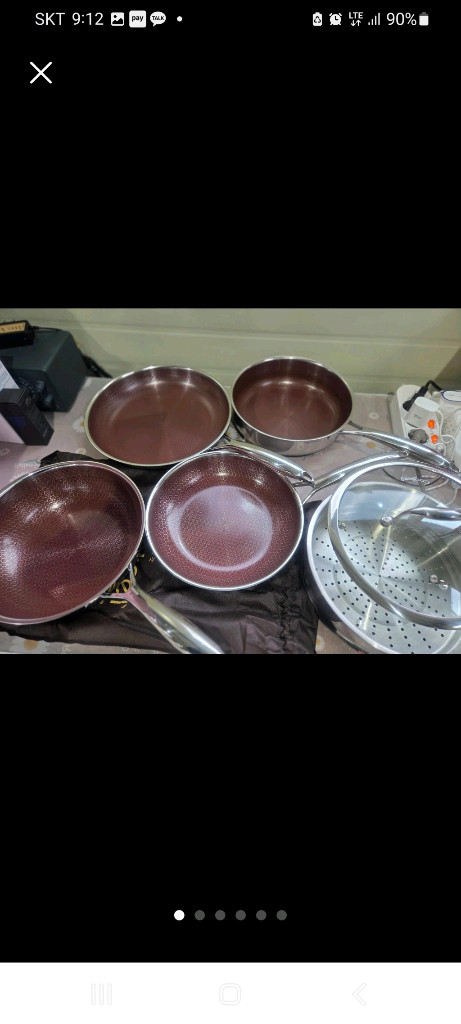 쿡셀 세라믹 프라이팬 6종 세트 새상품--3