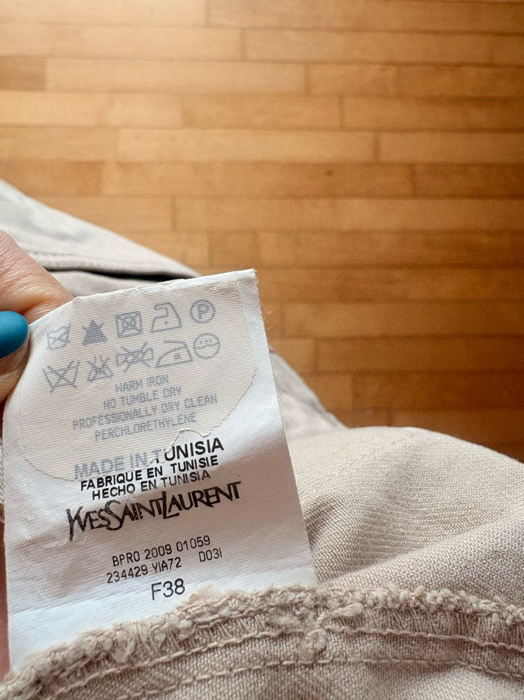 YSL 여성 베이지 팬츠 38 이미지