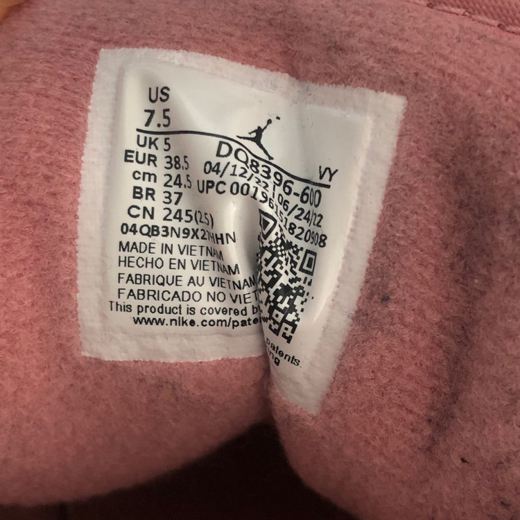 나이키 조던 1 로우 벨벳 핑크 245 이미지