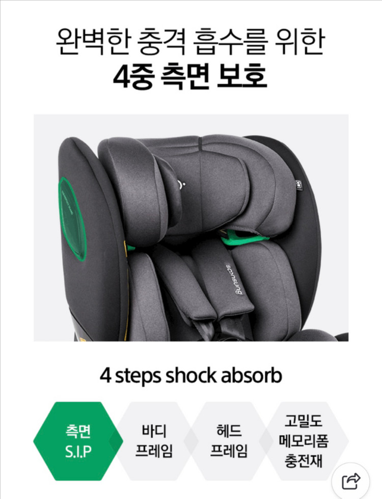 순성 우노 올인원 아이사이즈 카시트--4