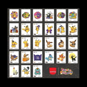 포켓몬 띠부씰 러블리씰세트 할로윈 세트 이미지