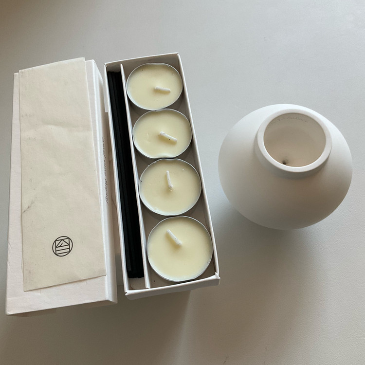 소백 달항아리 명상 오브제 인센스홀더 식물성향초 디퓨저--2