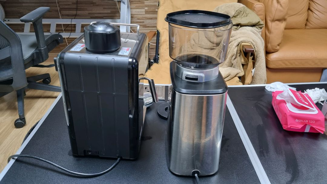 리큅 전동그라인더 + 빈크루즈 커피머신--6