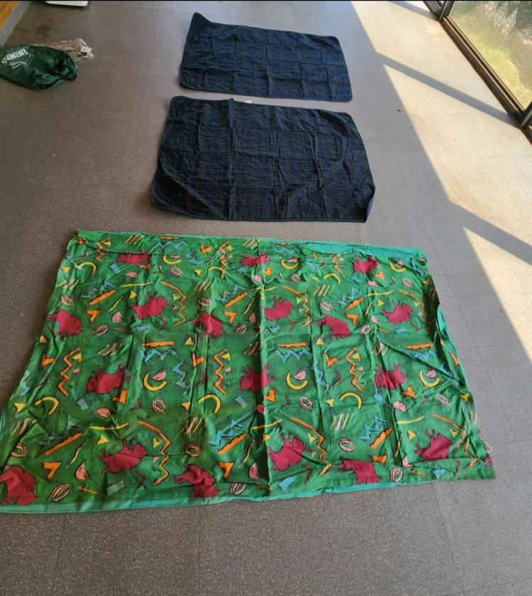 캠핑 피크닉 레저 에어매트 1세트 & 모포 2장 일괄 이미지