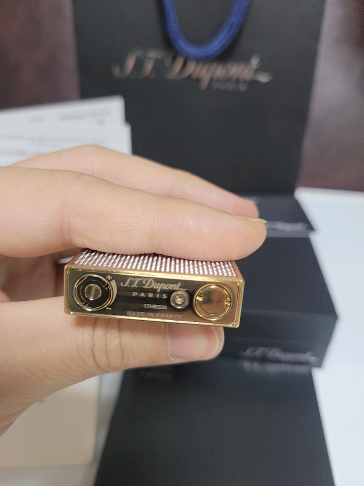 [백화점판,풀세트] 듀퐁라이터 뉴 라인2 신형 ca16605 듀오스퀘어 쌍불 듀퐁 라이타--6