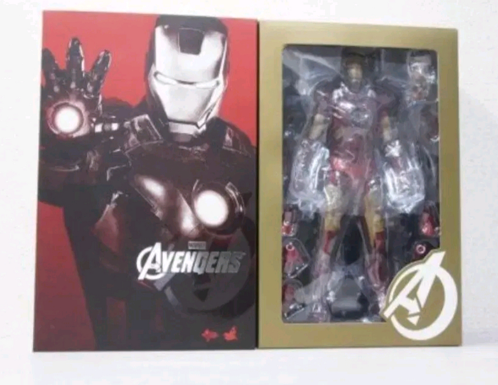 (건전지포함)핫토이 구버전 MMS185 어벤져스 아이언맨 마크7 피규어(다이캐스트X) 이미지