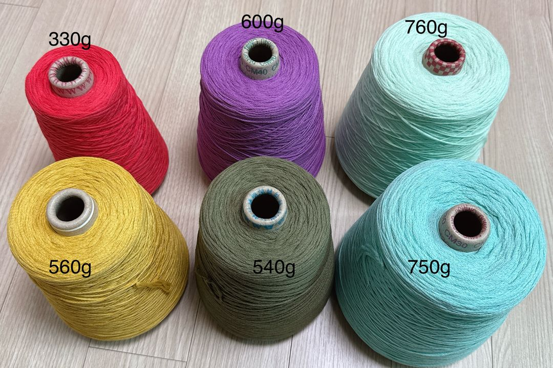 뜨개실 콘사 면튜브사 대바늘 코바늘 의류용 소품--0