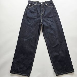 플랙진 청바지 와이드 진청 데님 사이즈32 R4729