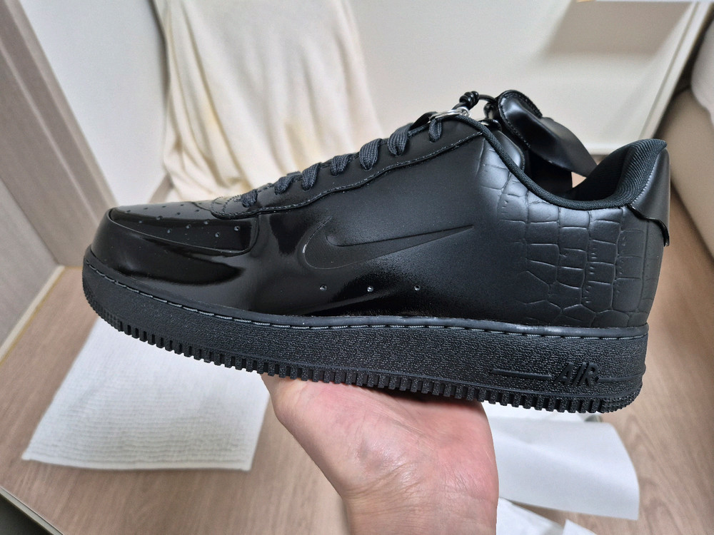 (W) 나이키 새제품 에어포스 1 메이드 인 이탈리아 컬리지 블랙 세일 w290cm--2