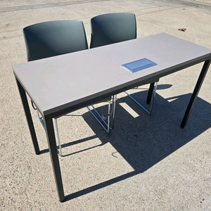 2인용 연수용책상세트 빌트인 멀티탭 수강용 강의용 학원책상세트 이미지