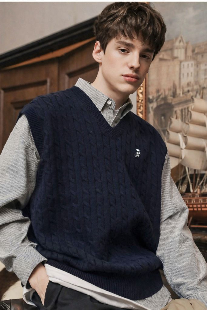 테이크이지 케이블 니트 베스트 M (95 사이즈)주니어170 이미지