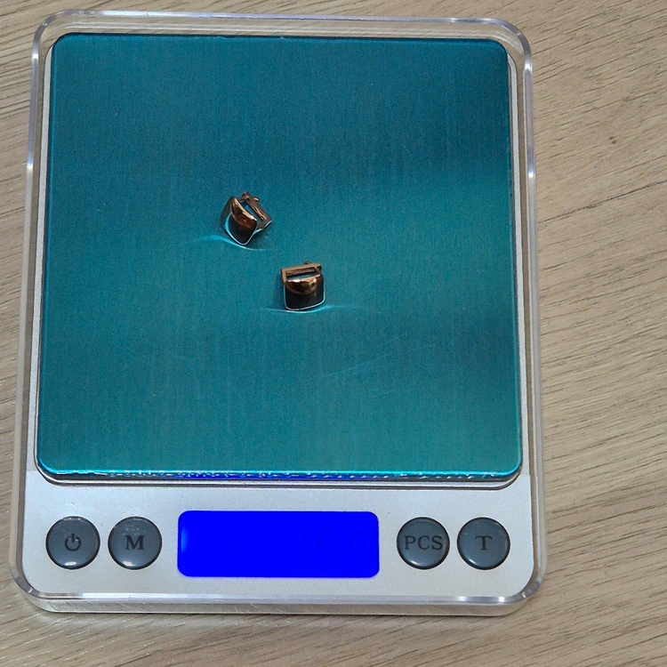 14k 로즈골드 사각 귀걸이--6