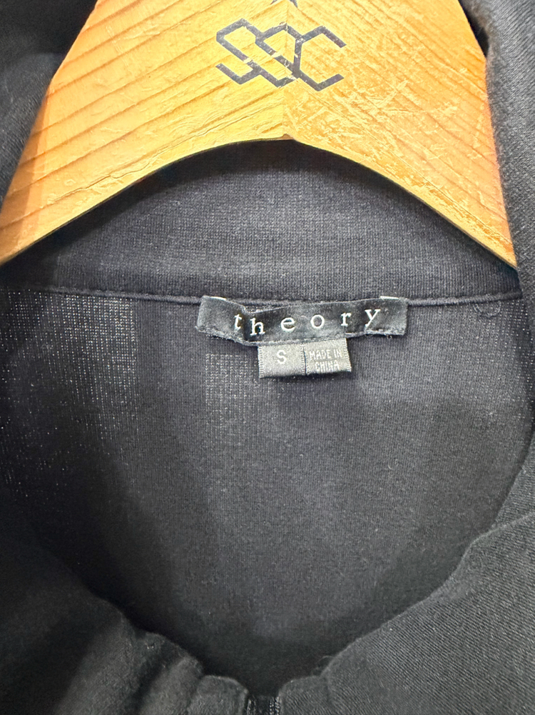 정품) theory 띠어리 블랙 후드 집업 자켓 S--5