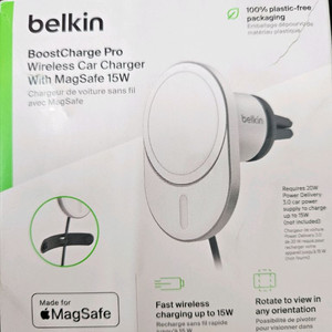 [민트] 벨킨 부스트업 15W 멕세이프 차량용 충전기 송풍구형 판매합니다