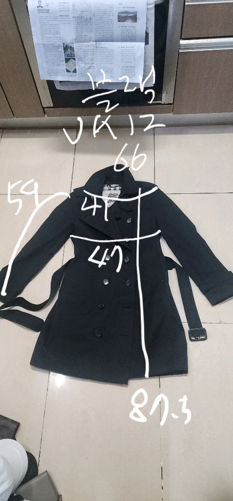 버버리 샌드링엄 미드 트렌치코트66/ 켄싱턴 숏코트 55--9