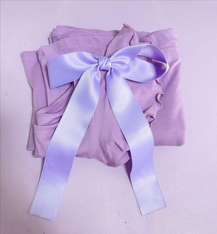 (거의새상품)브랜드여아 연보라색 여름원피스+공단리본핀 세트 일괄130(7~8세용) 이미지