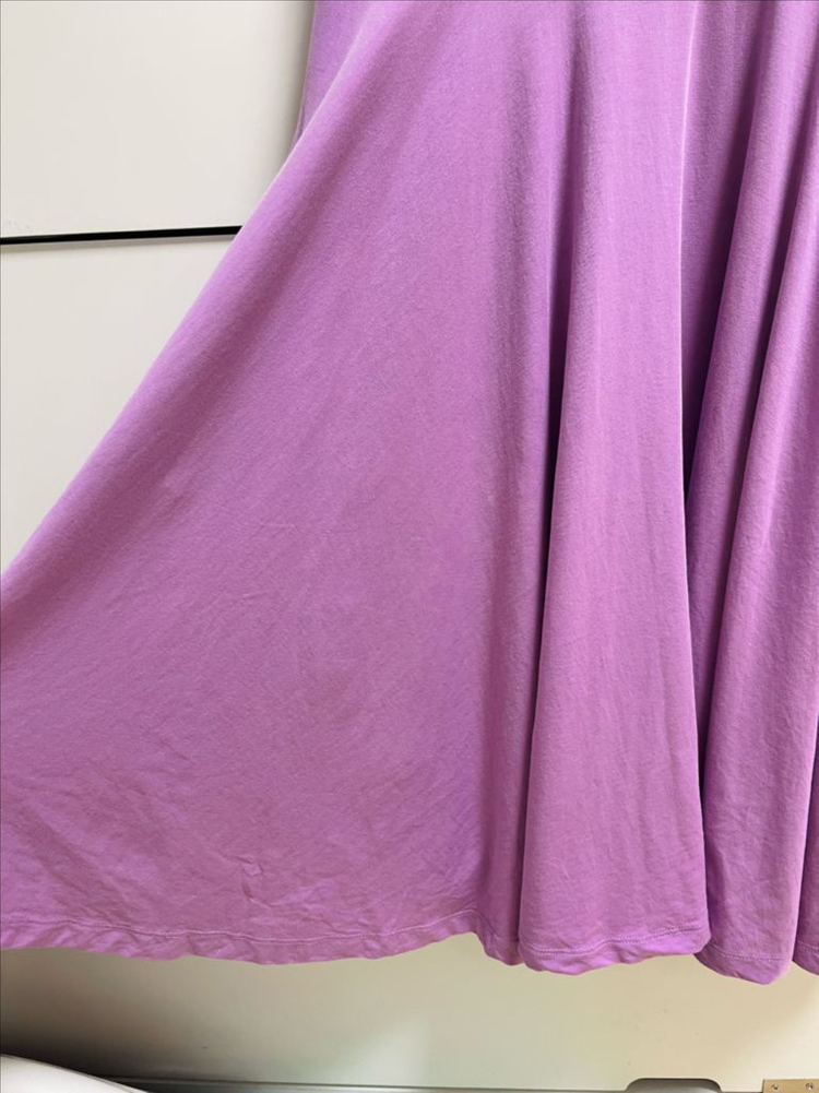 (거의새상품)브랜드여아 연보라색 여름원피스+공단리본핀 세트 일괄130(7~8세용) 이미지