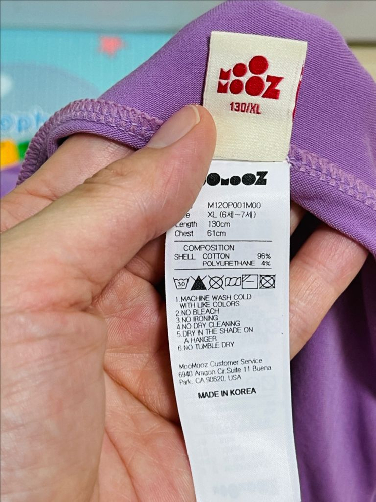 (거의새상품)브랜드여아 연보라색 여름원피스+공단리본핀 세트 일괄130(7~8세용) 이미지